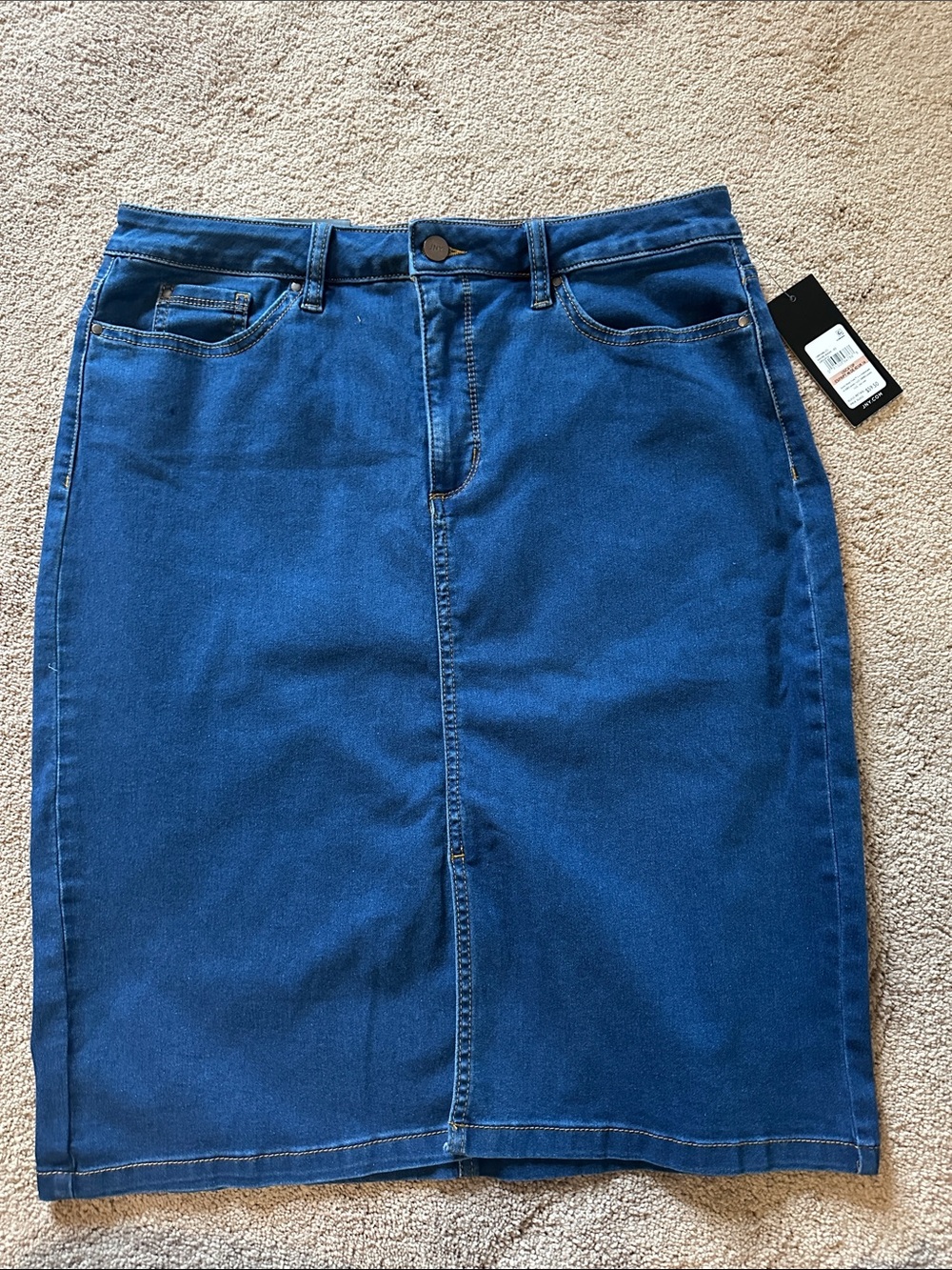 Jones New York Blue Denim Pencil Skirt